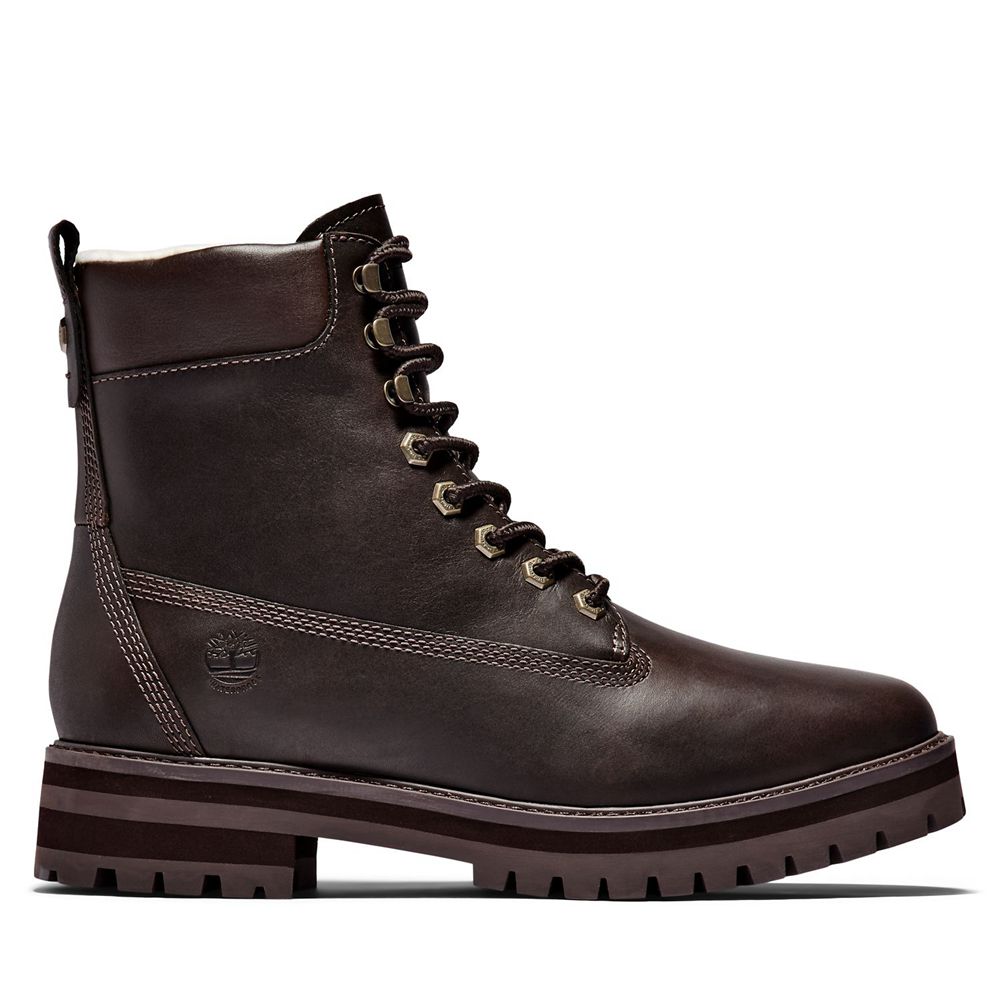 Ghete Iarna Timberland Barbati Maro Inchis - Courma Guy Waterproof - Romania - JZMFYK562